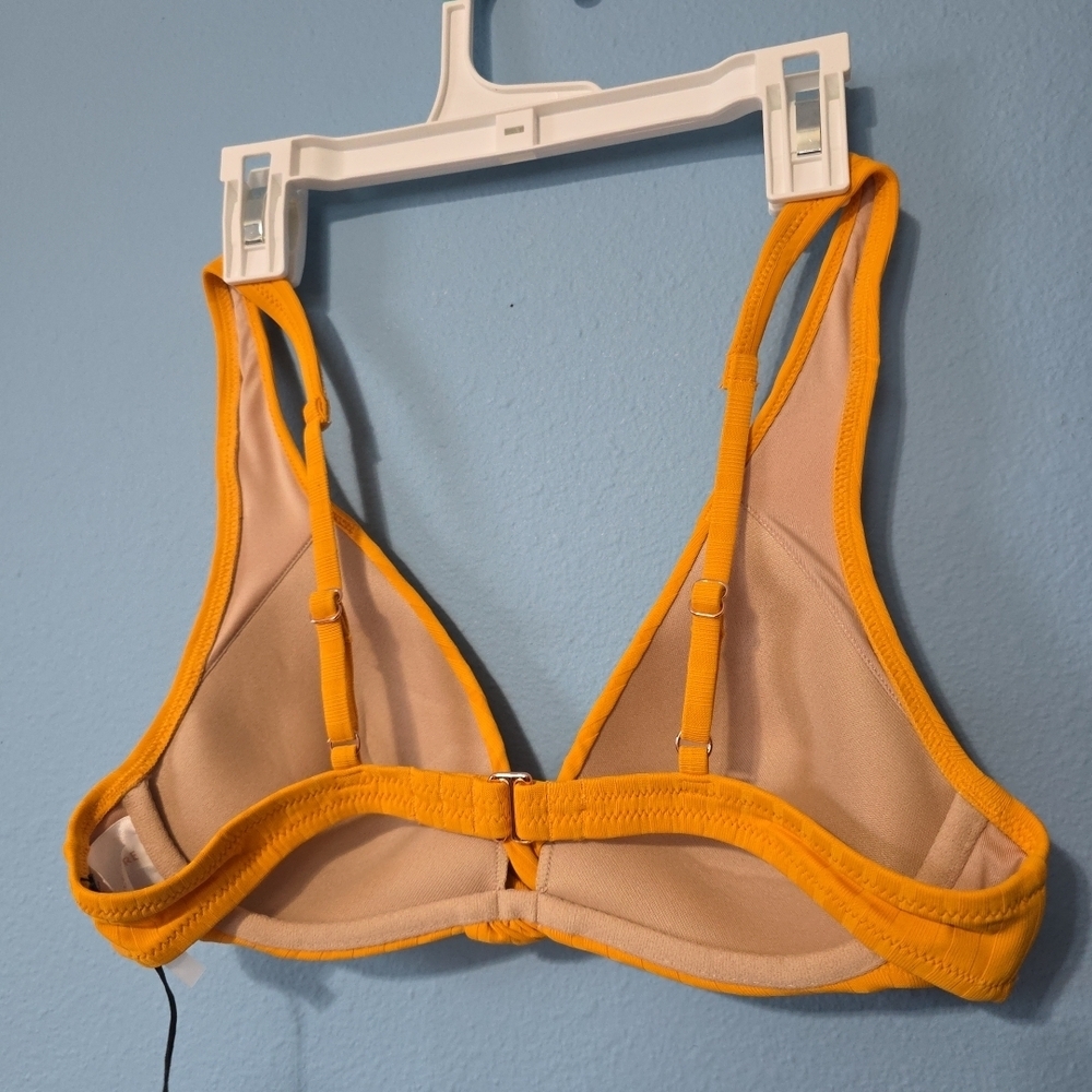 Vibrant Yellow Bikini Top Swimming Suit NWT Shade & Shore Y2K 90's - Picture 3 of 3